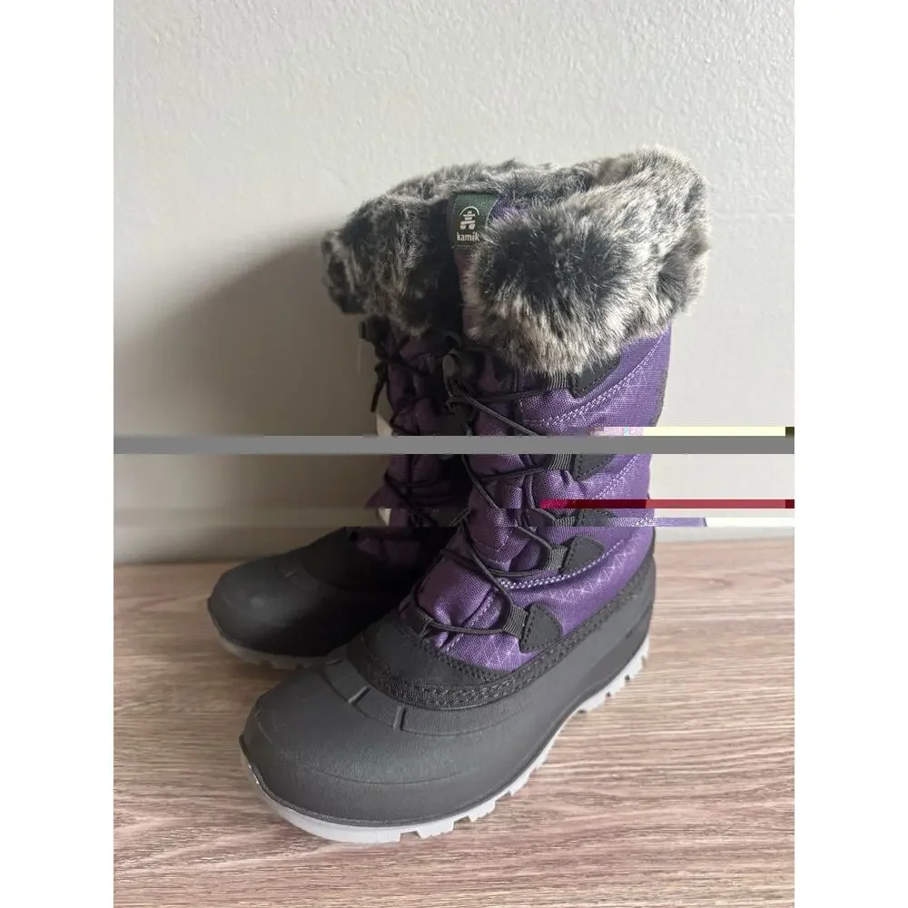 Kamik Women’s Powdery 3 Insulated Waterproof Winter Boot Grape Size 5